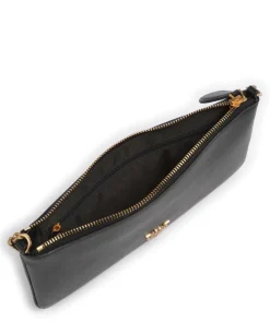 Flat Horizontal Schultertasche fein genarbtes Rindsleder schwarz