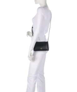 Flat Mini Umhängetasche Kalbsleder schwarz