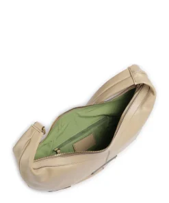 Flavia Schultertasche Rindsleder beige