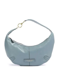 Flavia Schultertasche Rindsleder hellblau