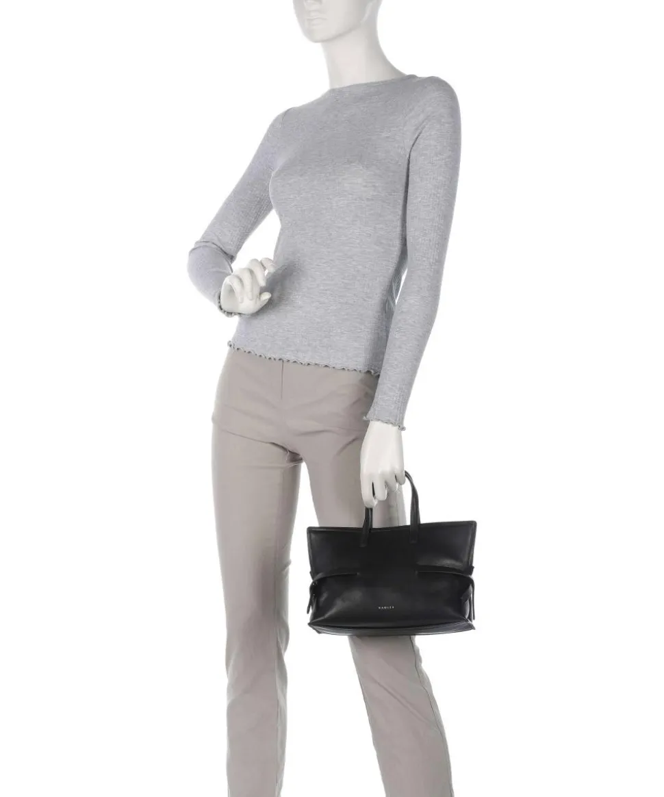 Fleet Street Handtasche fein genarbtes Rindsleder schwarz