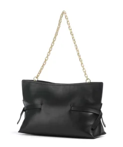 Fleet Street Schultertasche fein genarbtes Rindsleder schwarz