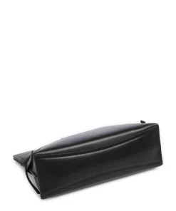 Fleet Street Schultertasche fein genarbtes Rindsleder schwarz
