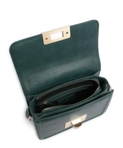 Floren Umhängetasche Lederimitat dunkelgrün