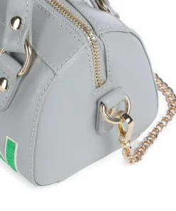 Florence Small Maya Umhängetasche Saffiano Leder hellgrau