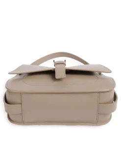 Flow Mini Handtasche fein genarbtes Leder taupe