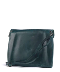 Fold Umhängetasche fein genarbtes Rindsleder petrol