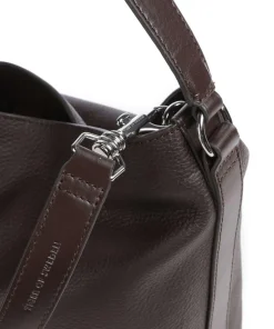 Foru Beuteltasche genarbtes Rindsleder dunkelbraun