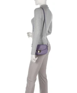 Foulonné Milano Umhängetasche genarbtes Rindsleder violett