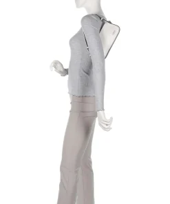 Franzis Calf Optic XS Schultertasche fein genarbtes Leder weiß