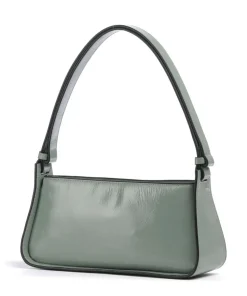 Franzis Lack Distressed S Schultertasche Leder grünblau