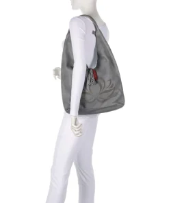 Freundgasse 1 Shopper genarbtes Leder grau