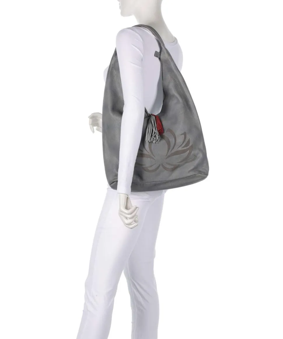 Freundgasse 1 Shopper genarbtes Leder grau