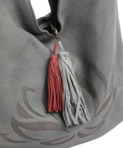 Freundgasse 1 Shopper genarbtes Leder grau