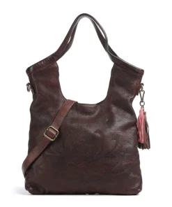 Freundgasse 2 Shopper genarbtes Leder dunkelbraun