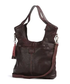 Freundgasse 2 Shopper genarbtes Leder dunkelbraun