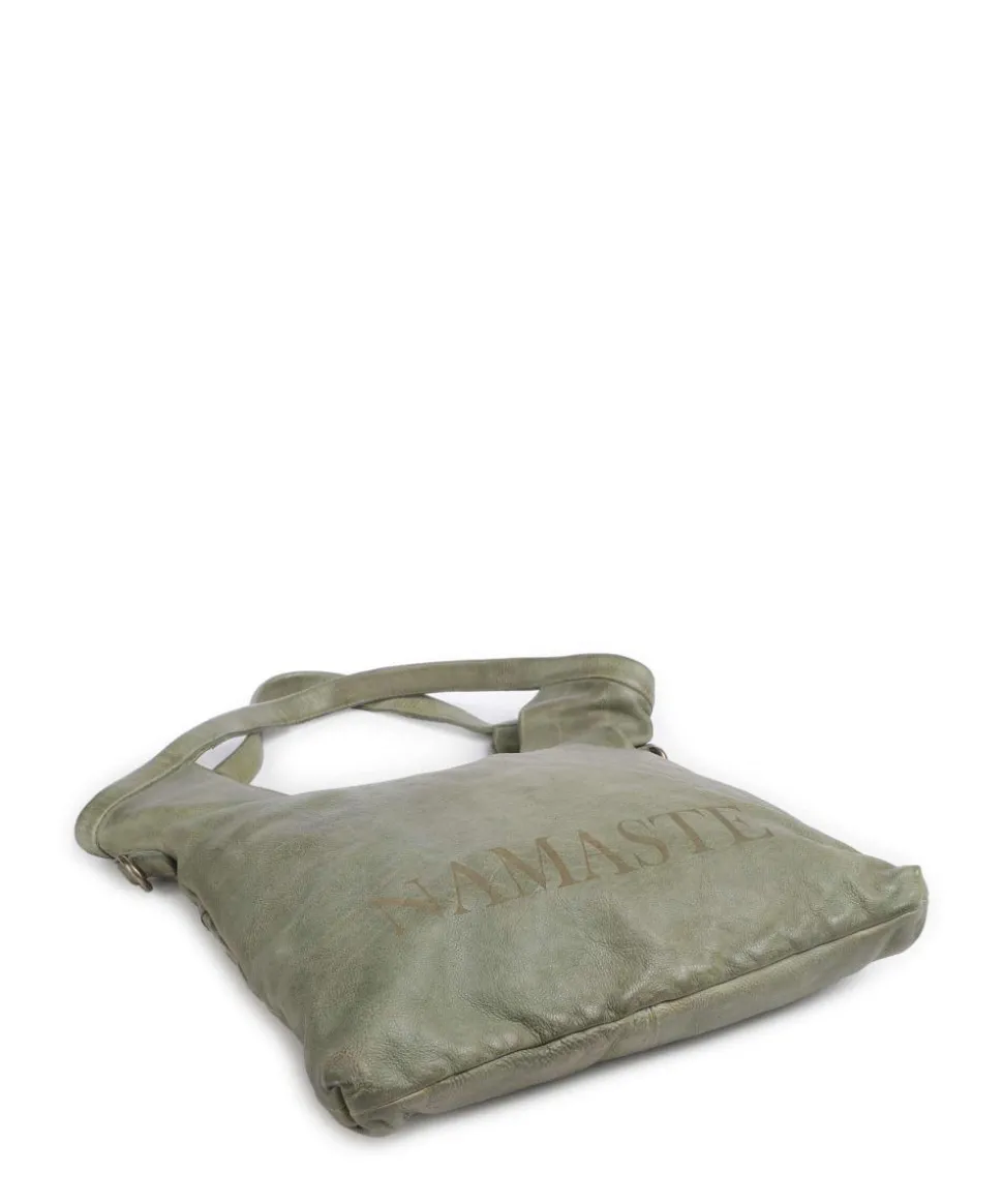 Freundgasse 2 Shopper genarbtes Leder grün