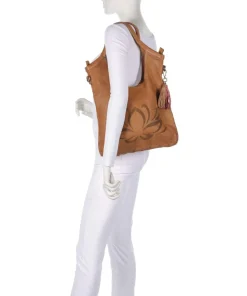 Freundgasse 2 Shopper genarbtes Leder braun