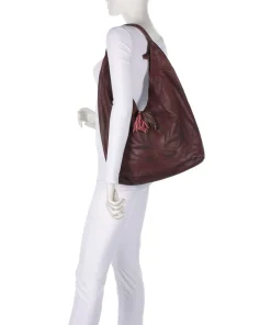 Freundgasse 1 Shopper genarbtes Leder dunkelbraun