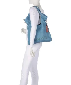 Freundgasse 2 Shopper genarbtes Leder blau