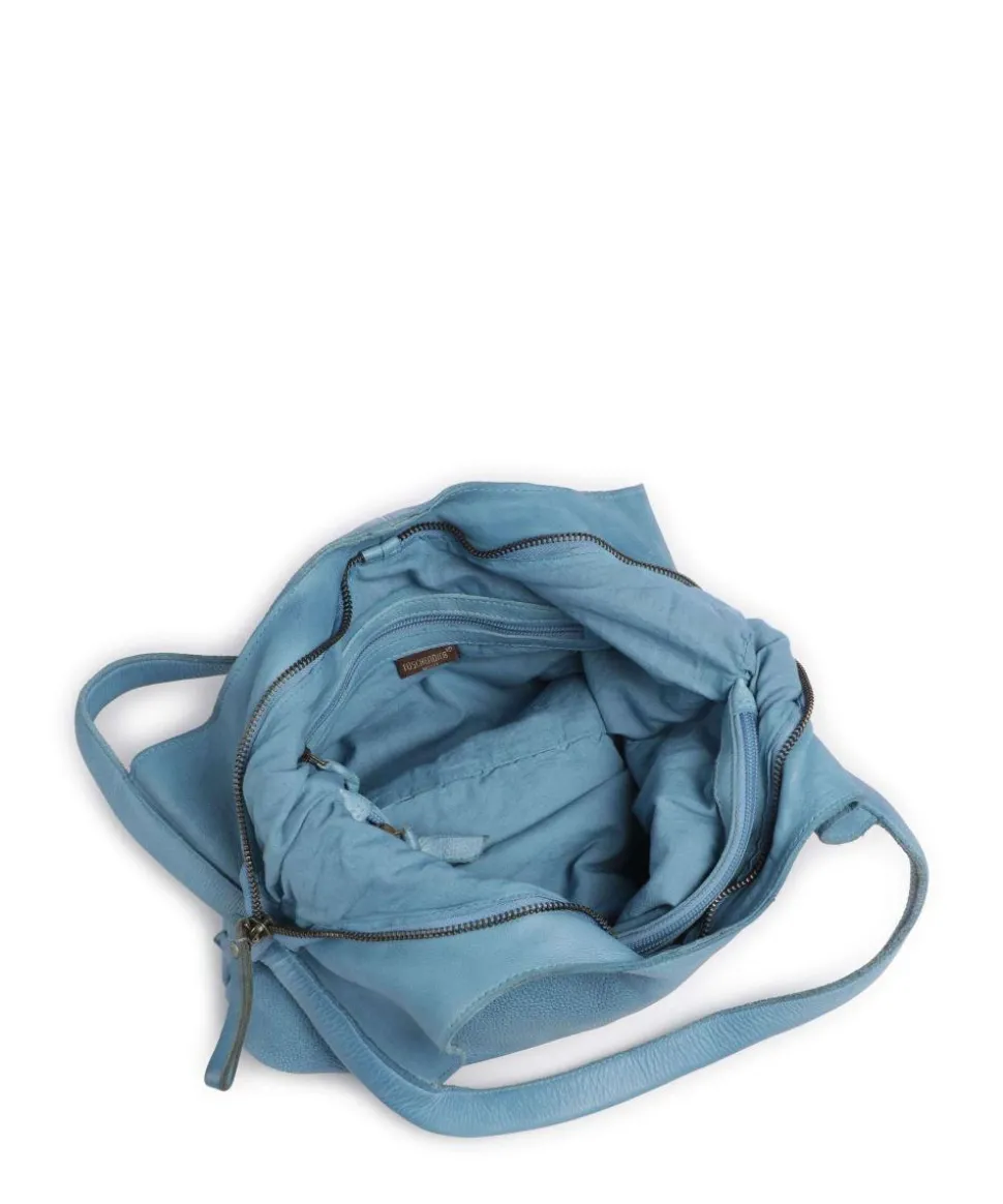 Freundgasse 2 Shopper genarbtes Leder blau