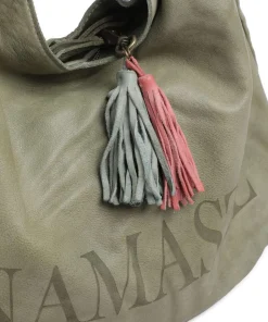 Freundgasse 1 Shopper genarbtes Leder grün