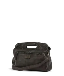 Freundgasse 3 Umhängetasche genarbtes Leder dunkelgrün