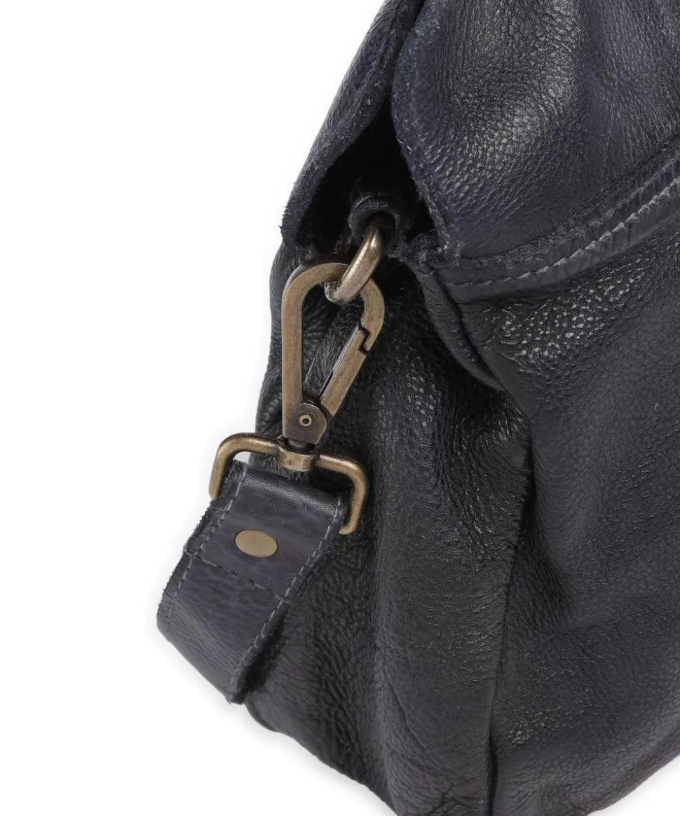 Freundgasse 3 Umhängetasche genarbtes Leder navy