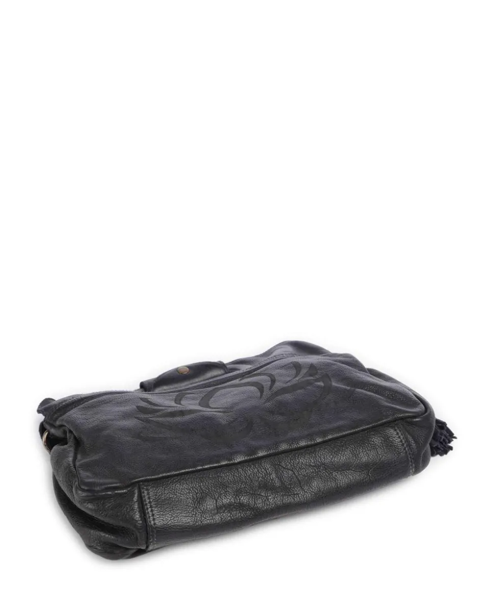 Freundgasse 3 Umhängetasche genarbtes Leder navy