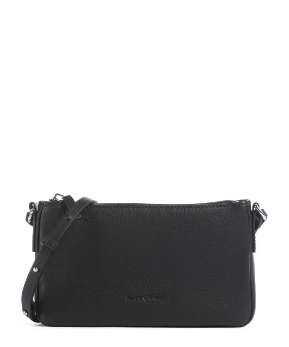 Fuana XS Umhängetasche genarbtes Leder schwarz