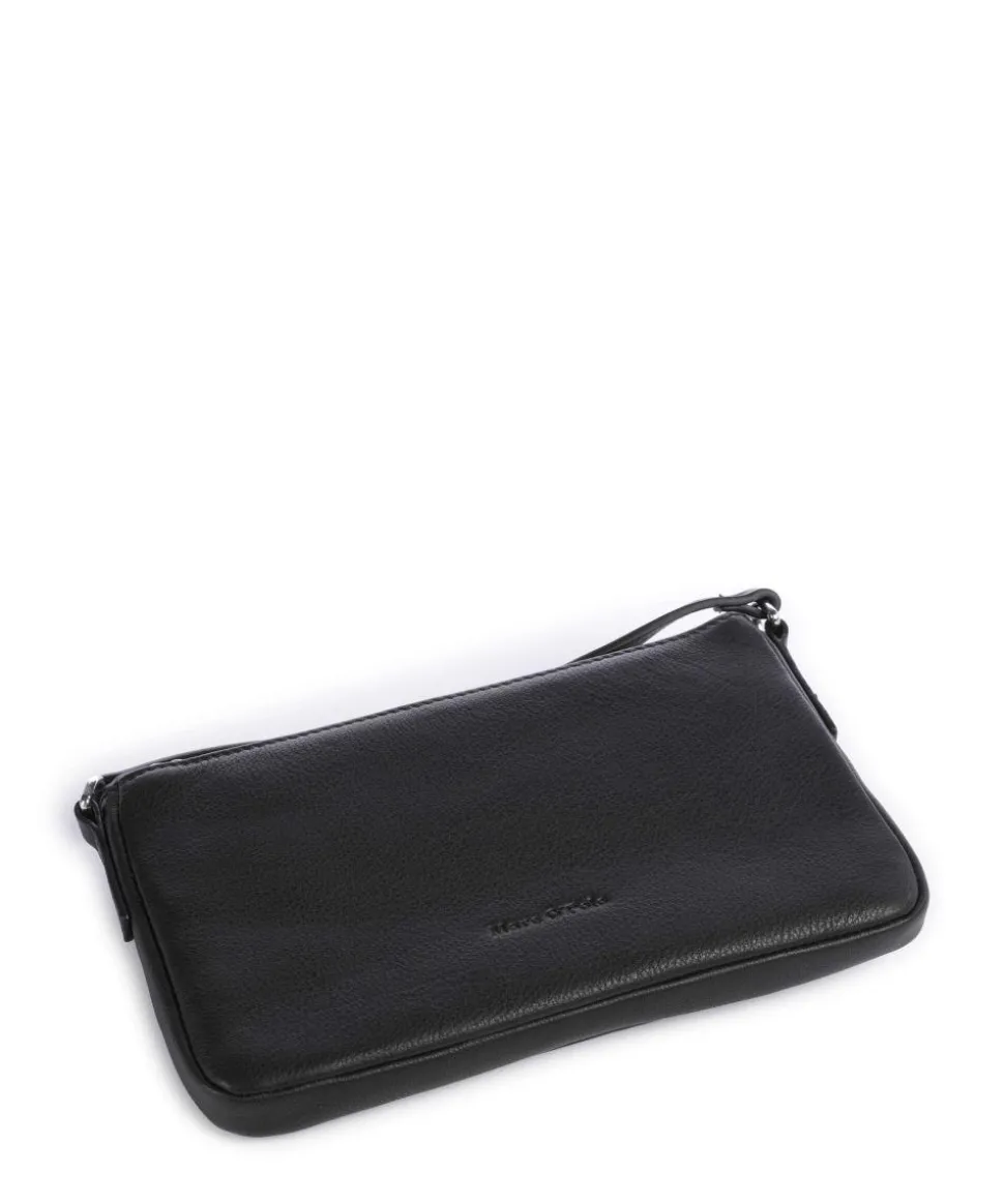 Fuana XS Umhängetasche genarbtes Leder schwarz