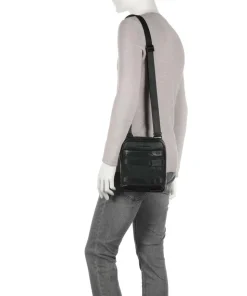 FXP Umhängetasche fein genarbtes Rindsleder schwarz