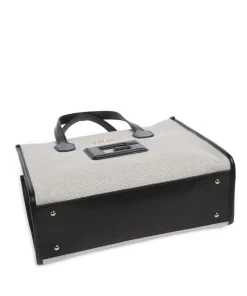 G Status Handtasche Polyester, Canvas beige/schwarz