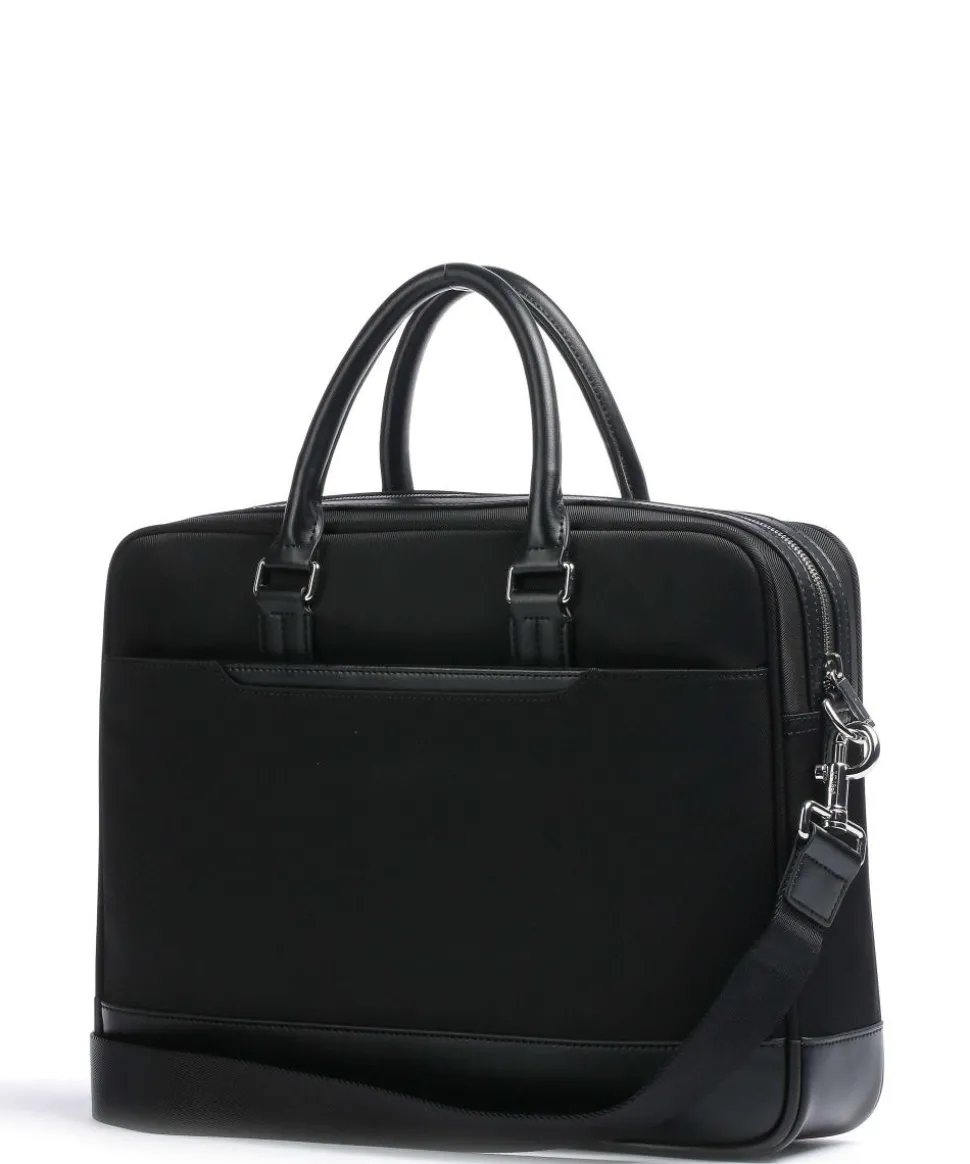 Gaspard Aktentasche 15″ Rindsleder, Polyamide schwarz