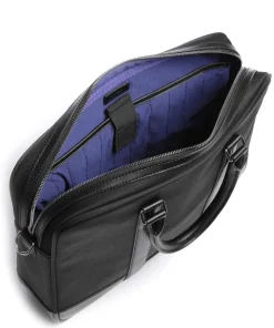 Gaspard Aktentasche 15″ Rindsleder, Polyamide schwarz