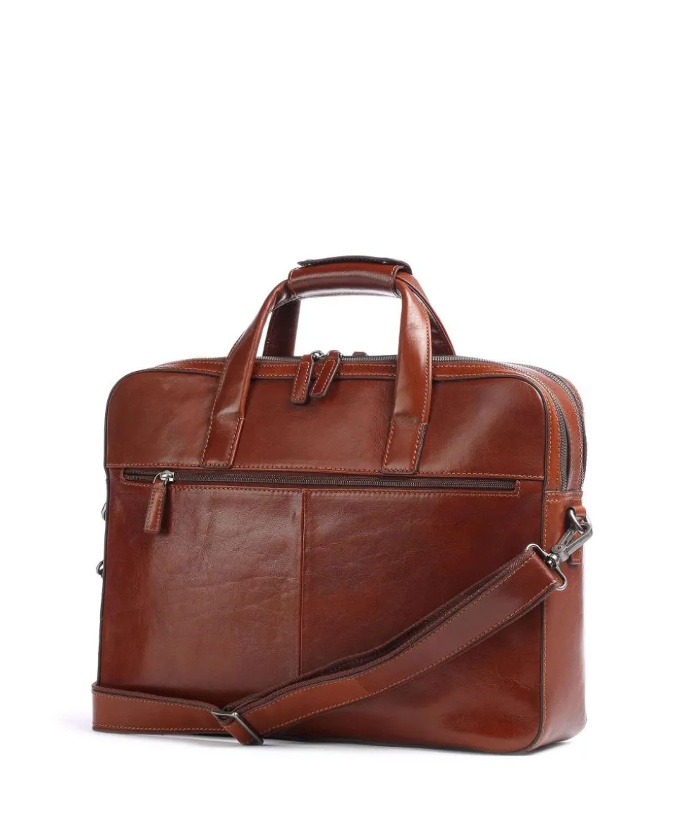 Gaucho Paul Aktentasche 15″ fein genarbtes Rindsleder cognac