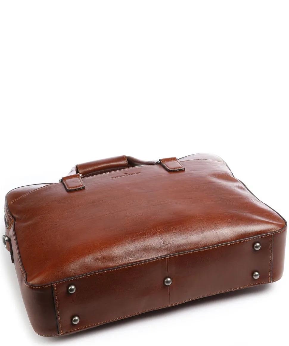 Gaucho Paul Aktentasche 15″ fein genarbtes Rindsleder cognac