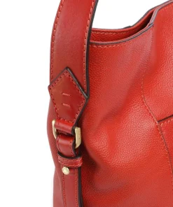 Gemma Beuteltasche genarbtes Rindsleder rot