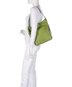 Gemma Beuteltasche genarbtes Rindsleder grün