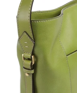 Gemma Beuteltasche genarbtes Rindsleder grün