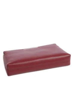 Giada Clutch fein genarbtes Leder dunkelrot