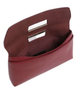 Giada Clutch fein genarbtes Leder dunkelrot