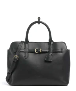 Gigi M Handtasche glattes Rindsleder schwarz