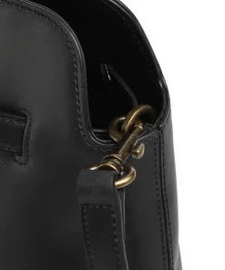 Gigi M Handtasche glattes Rindsleder schwarz