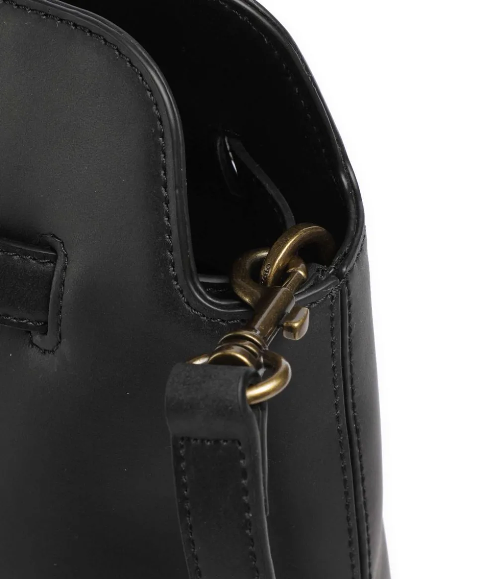 Gigi M Handtasche glattes Rindsleder schwarz