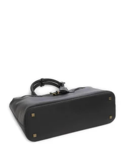 Gigi M Handtasche glattes Rindsleder schwarz