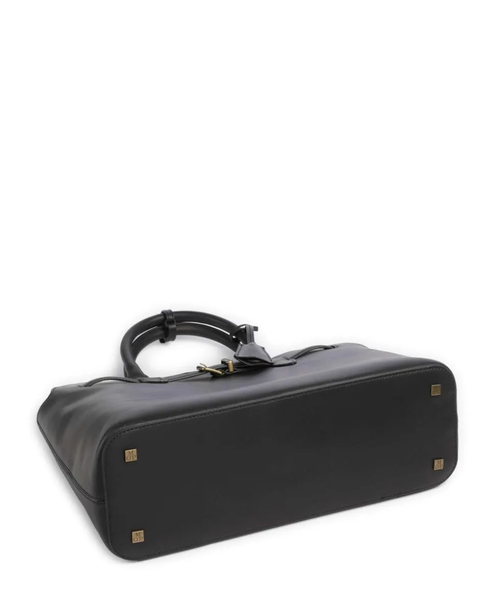 Gigi M Handtasche glattes Rindsleder schwarz