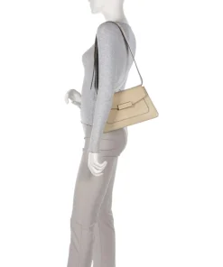 Ginevra Schultertasche fein genarbtes Rindsleder beige