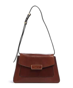 Ginevra Schultertasche fein genarbtes Rindsleder braun