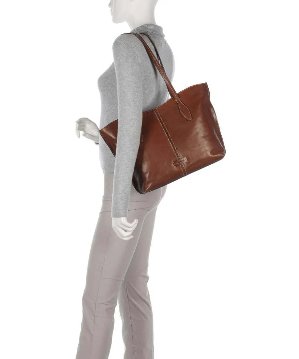 Giorgia Shopper fein genarbtes Rindsleder braun